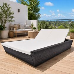 Outdoor Lounge Bed Dimensions: 2-Person Double Daybed