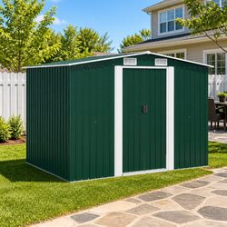 Specifications of the Green Metal Garden Storage Shed