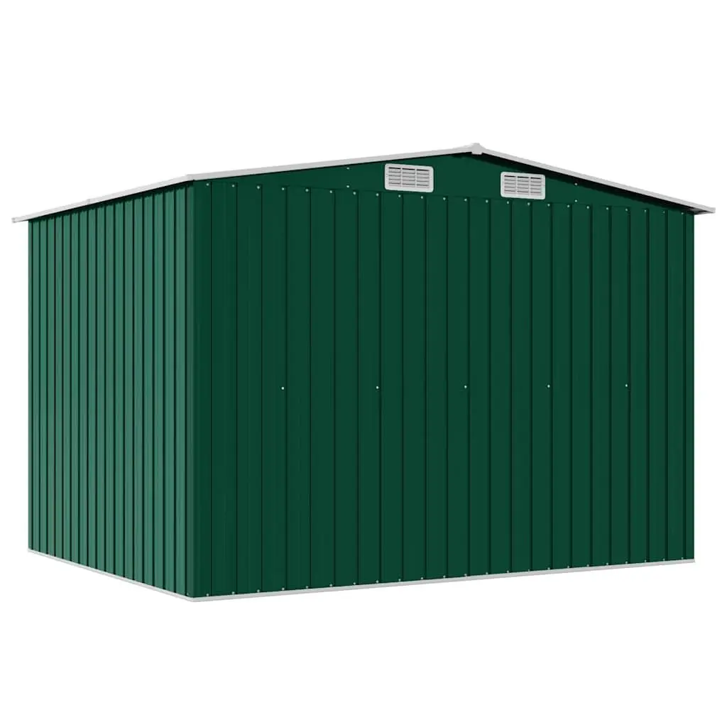 Metal Garden Storage Shed Outdoor Use Green 257 x 205 x 178 cm