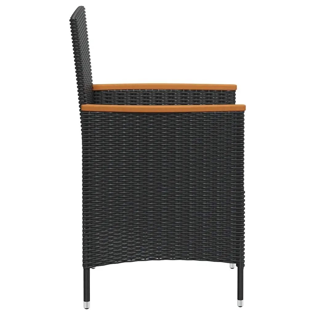 Outdoor Dining Set 7 Piece Poly Rattan Table 6 Chairs Cushions Garden Patio
