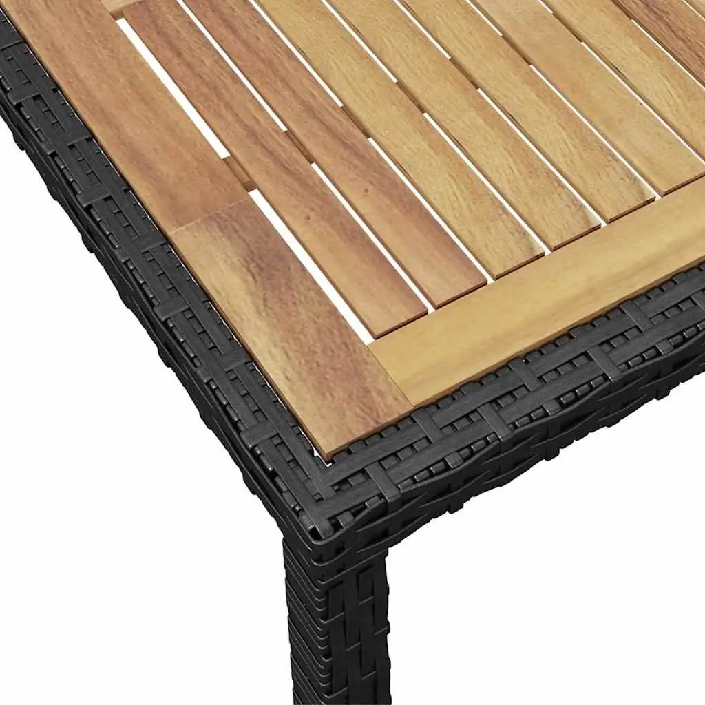 Outdoor Dining Set 7 Piece Poly Rattan Table 6 Chairs Cushions Garden Patio