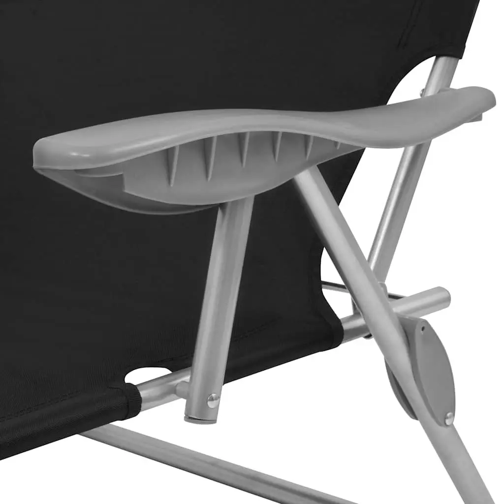 Foldable Sun Lounger with Canopy
