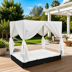 Specifications of Two-Person Outdoor Lounge Bed with Curtains