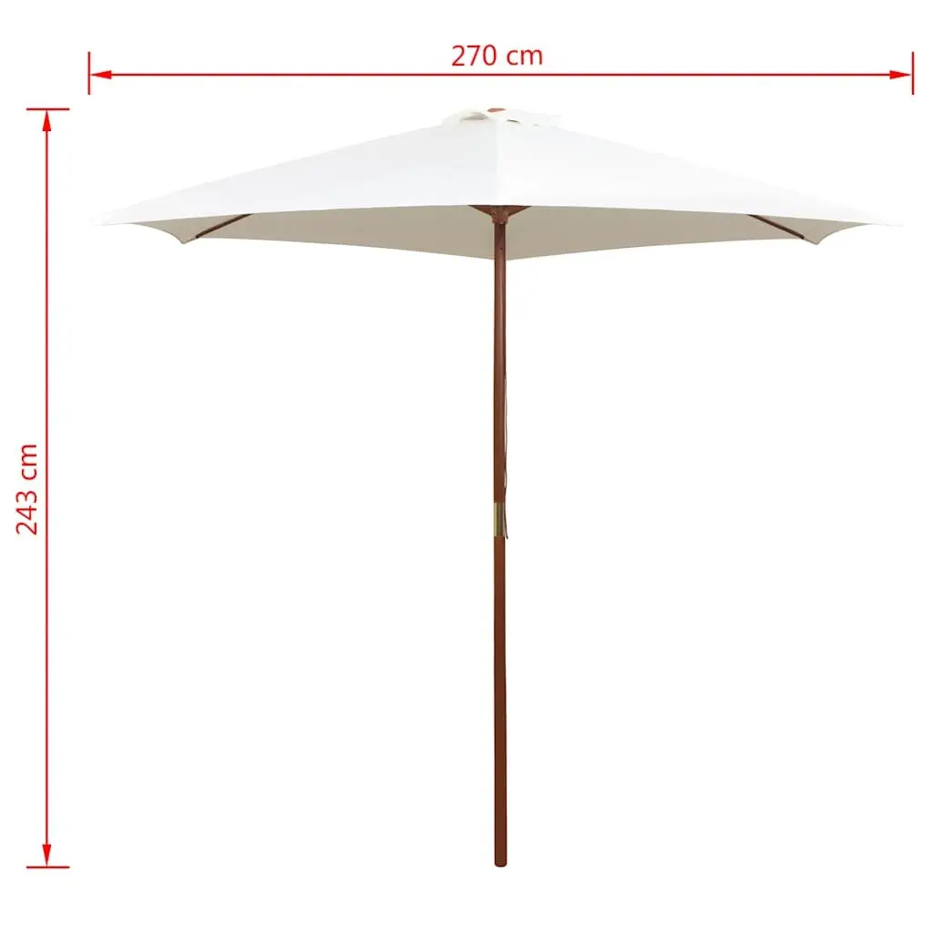Garden Parasol Outdoor Shade 270x270 cm