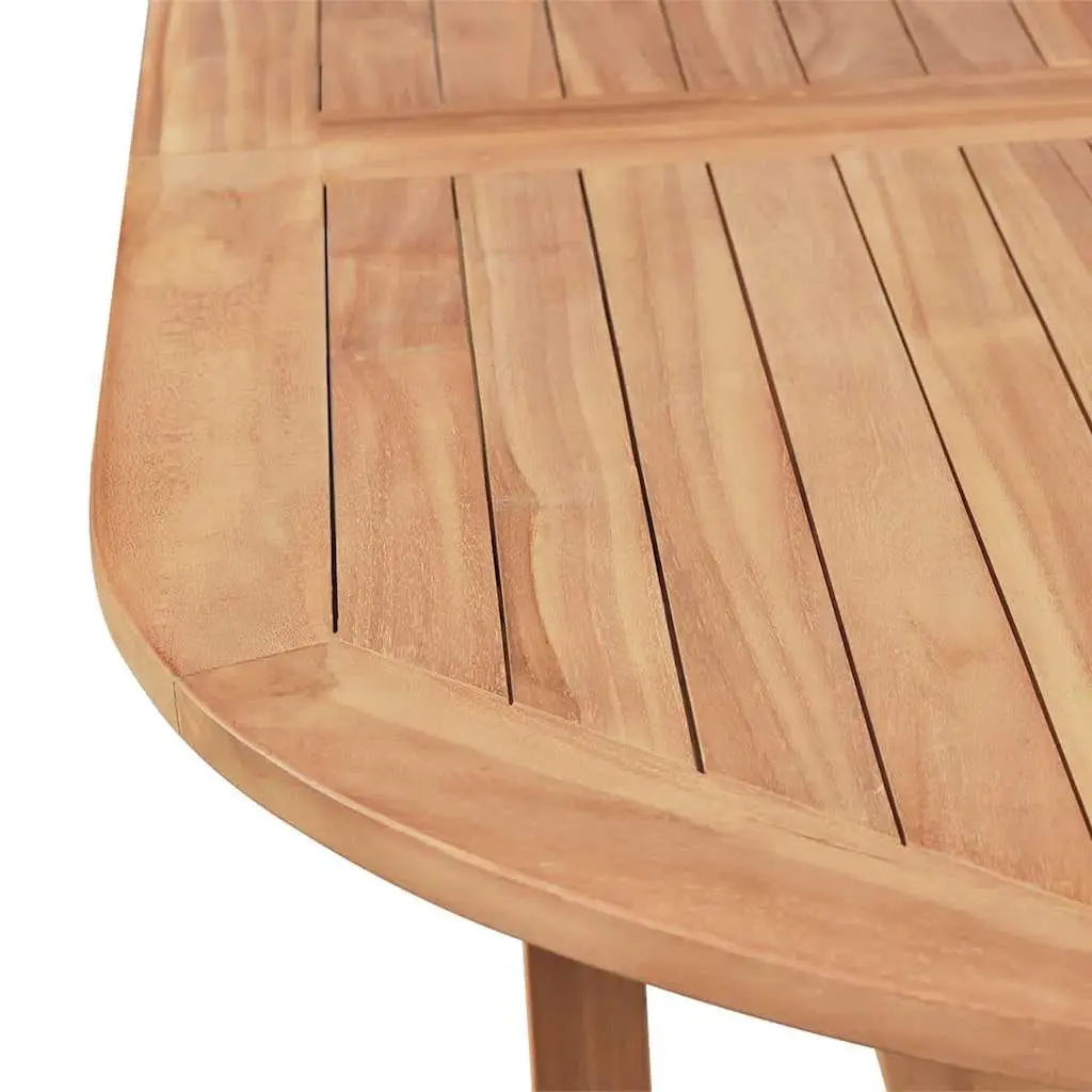 Outdoor Dining Set 7 Piece Teak Wood Table Folding Reclining Armchairs Garden