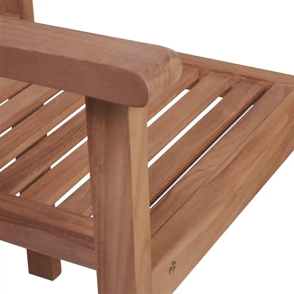 Stackable Outdoor Chairs 4 pcs Garden Seating Teak Wood Brown Furniture Set