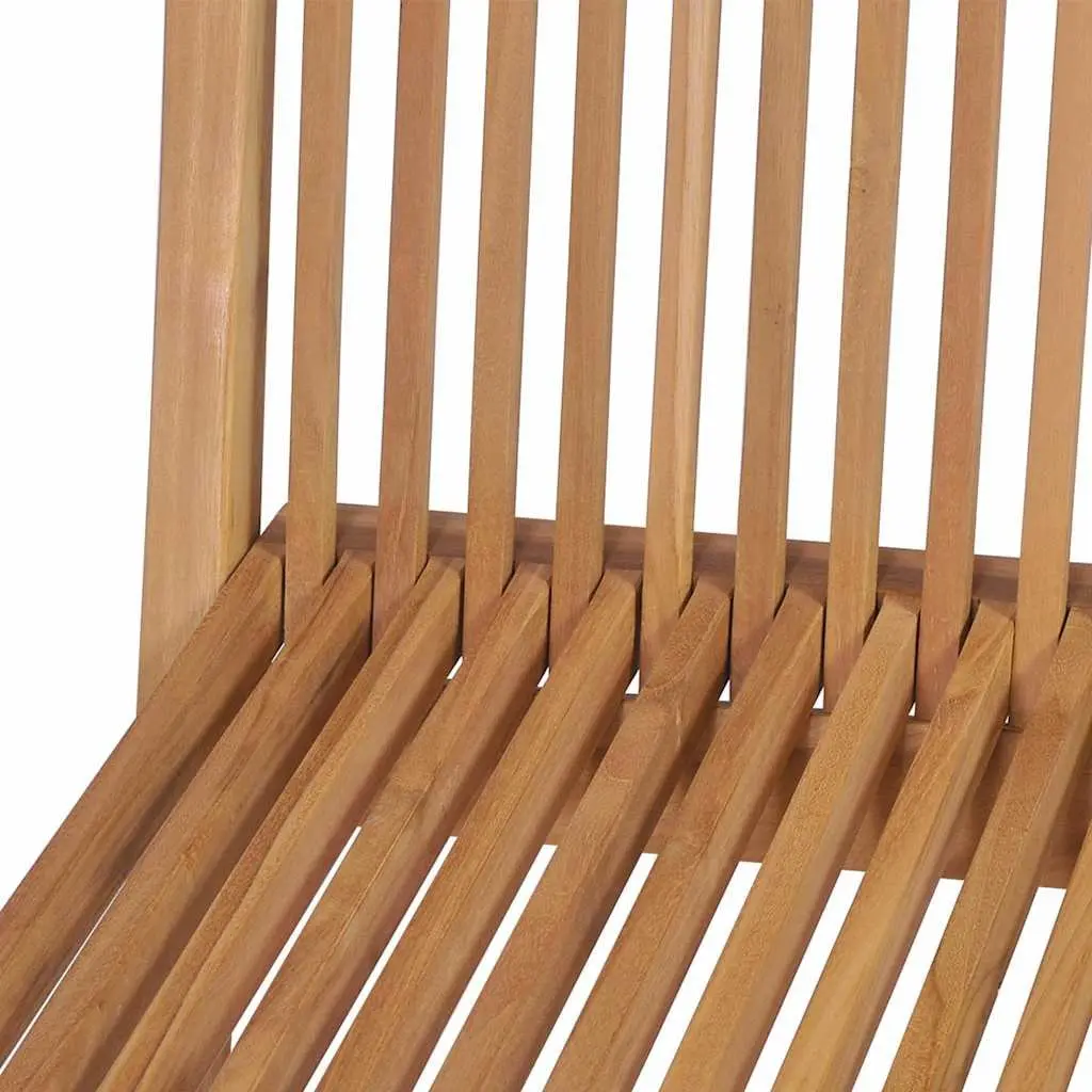 Folding Chairs Set for Outdoor Use 4 Piece Teak Hardwood Brown