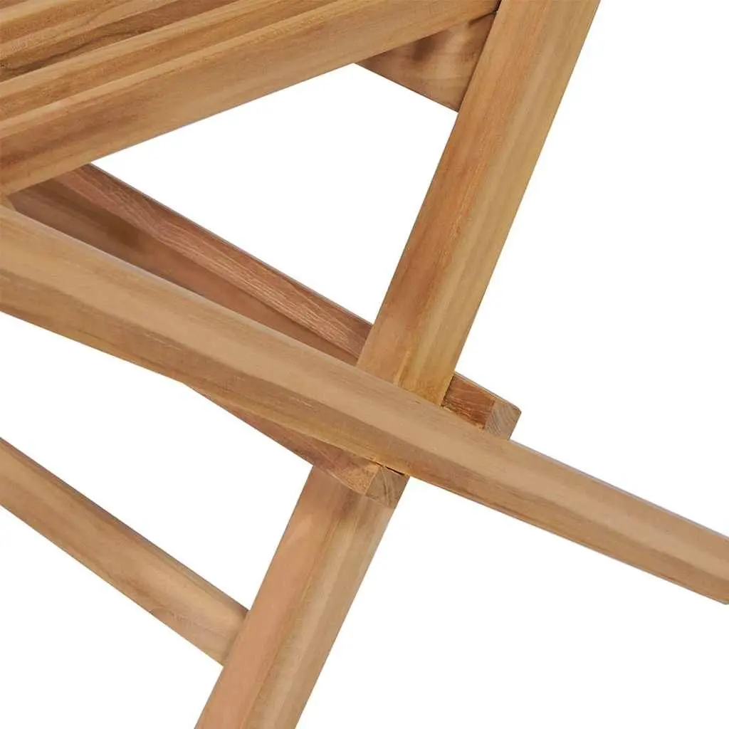 Folding Chairs Set for Outdoor Use 4 Piece Teak Hardwood Brown