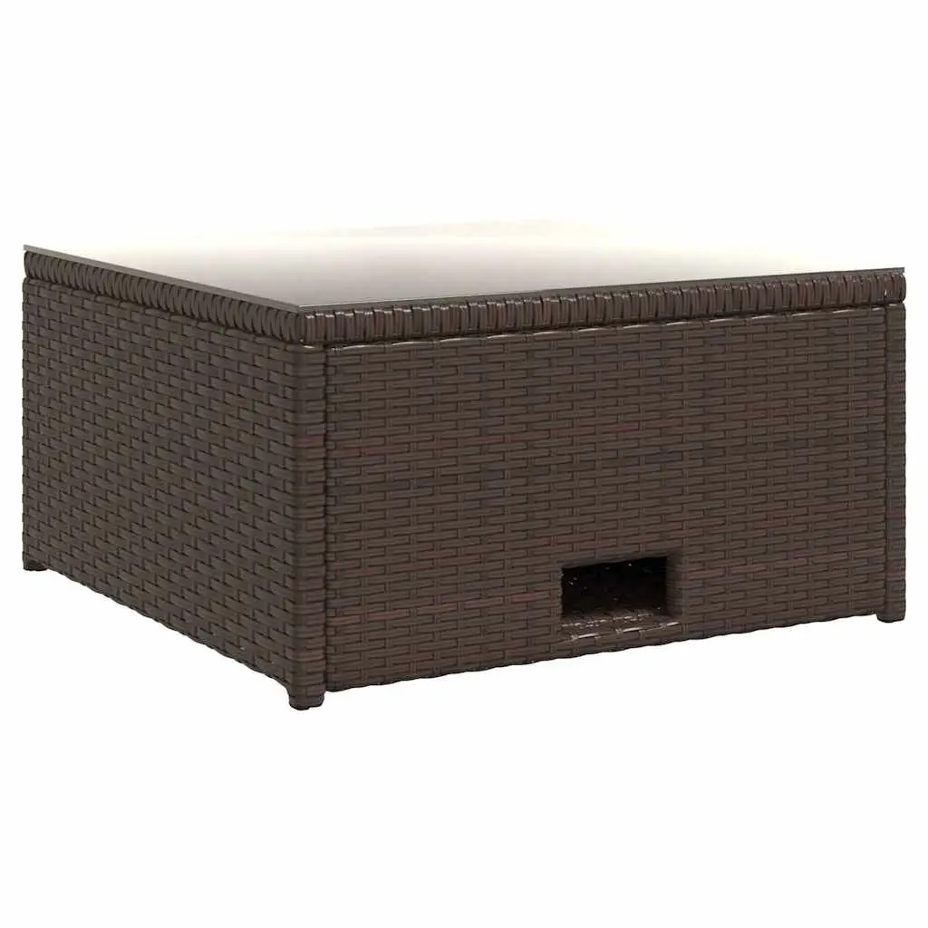 4 Piece Outdoor Garden Lounge Set Patio Sofa with Cushions Brown