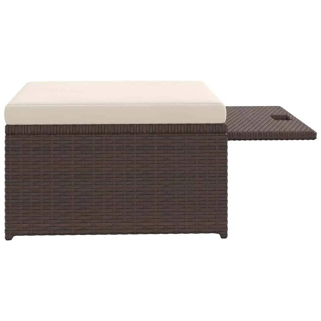 4 Piece Outdoor Garden Lounge Set Patio Sofa with Cushions Brown