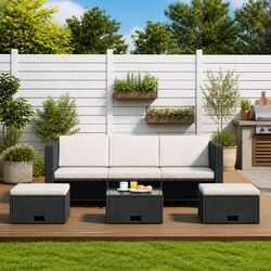 Specifications of 4 Piece Garden Lounge Set in Black