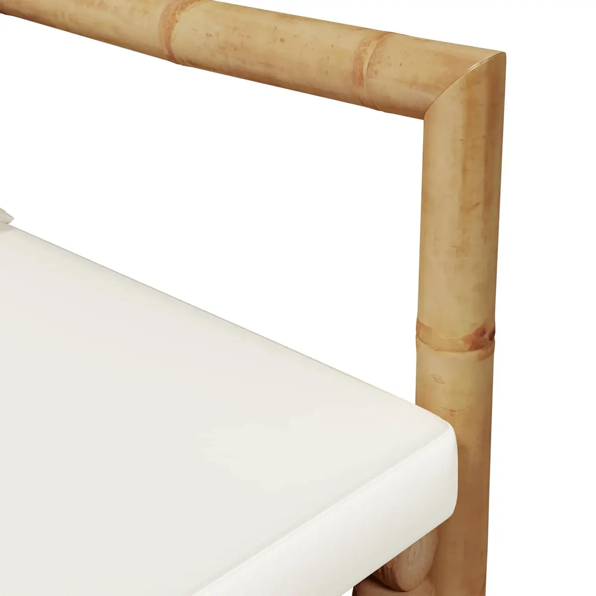 Bamboo Garden Bench Outdoor Sofa 2 Seater with Removable Cushions Brown