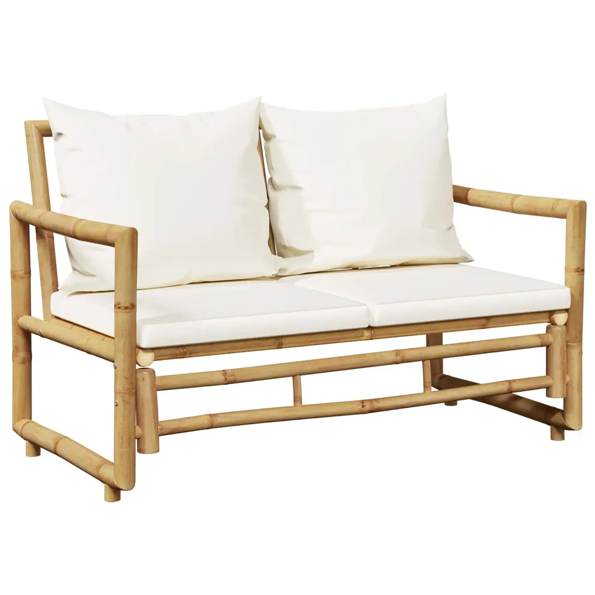 Bamboo Garden Lounge Set Outdoor Furniture 4 Piece with Cushions