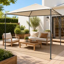 3x3m Gazebo Pavilion with Durable Steel Frame and Fabric