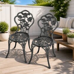 Outdoor Bistro Chair Set - 2 Pieces, Floral Pattern
