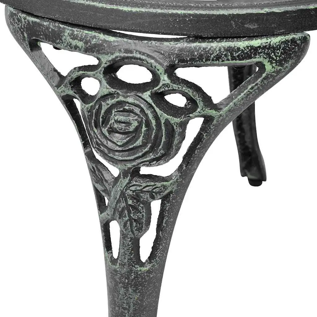 Outdoor Bistro Chairs 2 pcs Cast Aluminium Garden Patio Seating Floral Design