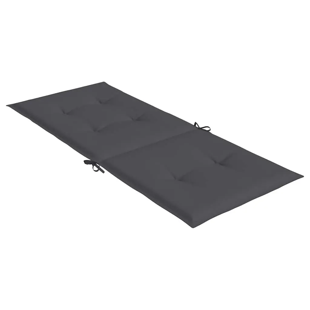 Highback Chair Cushions 2 Pack Outdoor Patio 120x50x2 cm Anthracite