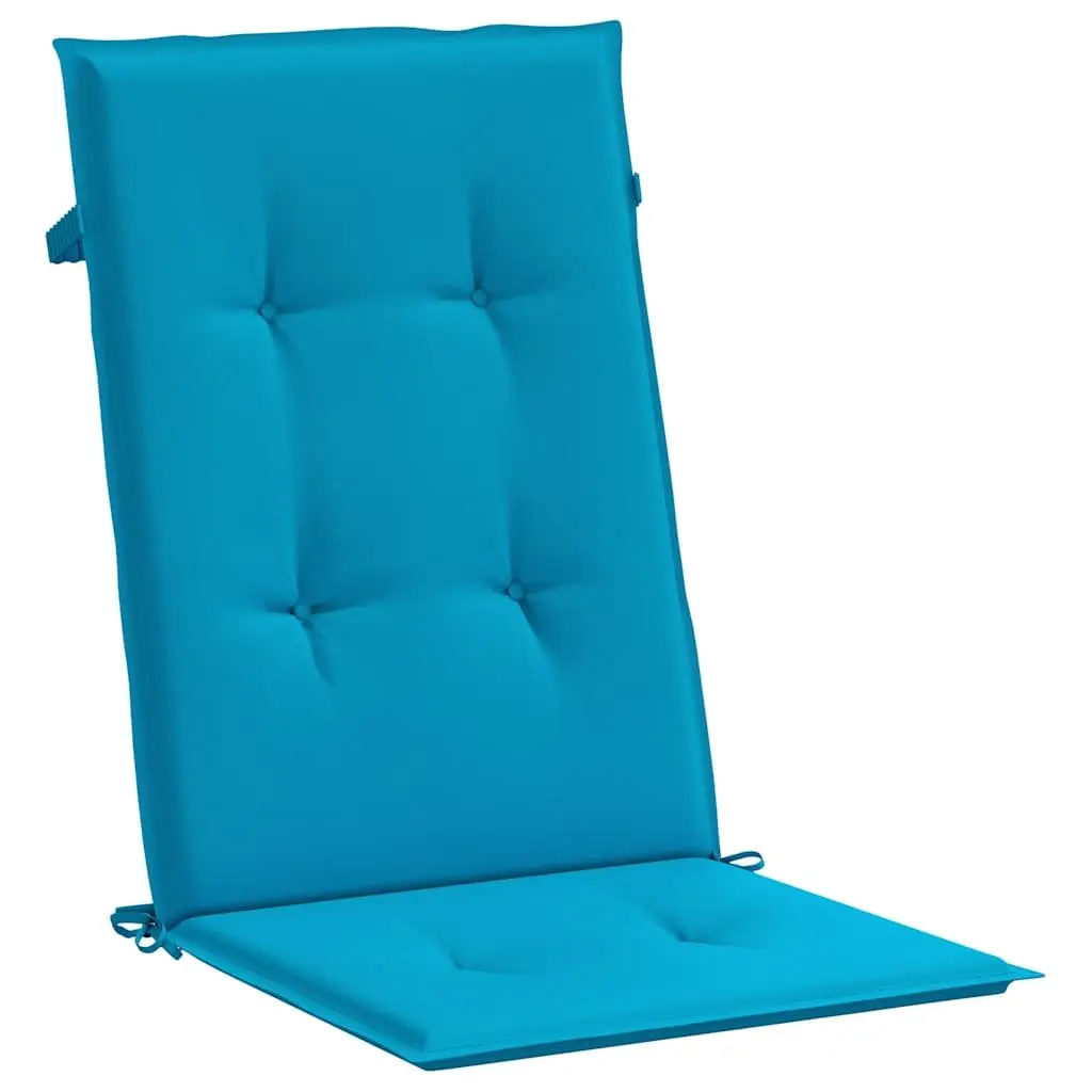 Highback Cushions Outdoor Seating Pad Blue 120x50x3cm 4 Piece for Garden Patio and Indoor Chairs