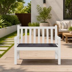 Garden Bench Cushion Dimensions 100x50x3cm in Anthracite