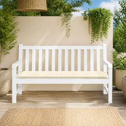 Garden Bench Cushion Cream Outdoor Patio Seat Pad Water-Resistant Oxford Fabric