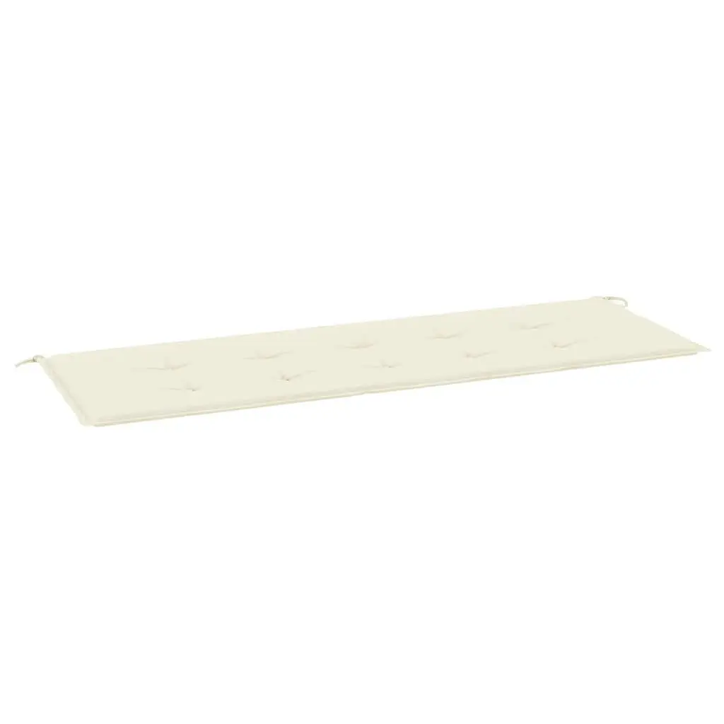 Garden Bench Cushion Cream Outdoor Patio Seat Pad 150 x 50 x 3 cm Water-Resistant Oxford Fabric