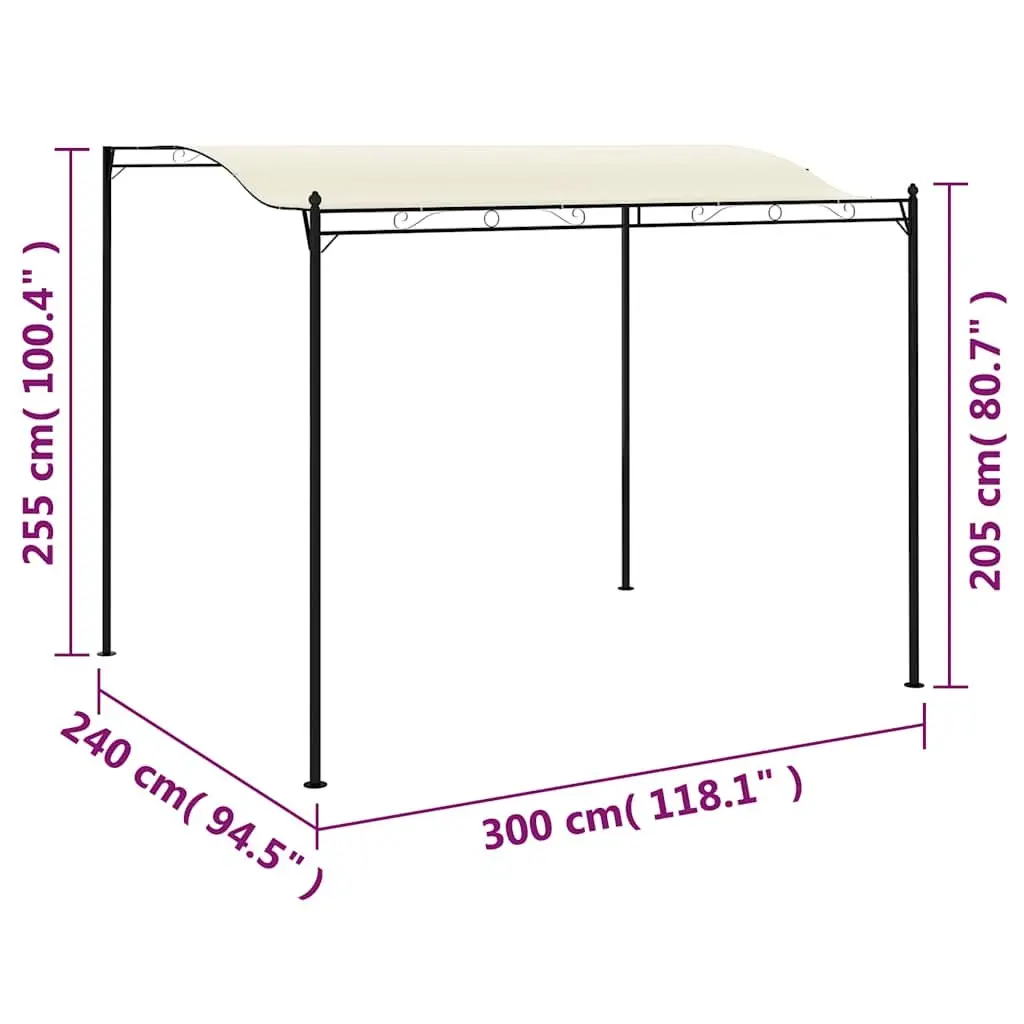 Outdoor Gazebo Canopy Cream White Garden Shelter Backyard Party Picnic Camping