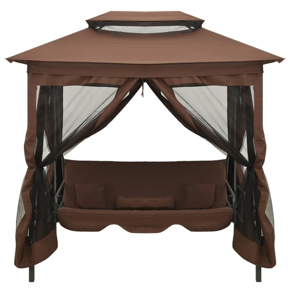 Gazebo Convertible Swing Bench Porch Outdoor Two Seater Shade Canopy Pillows