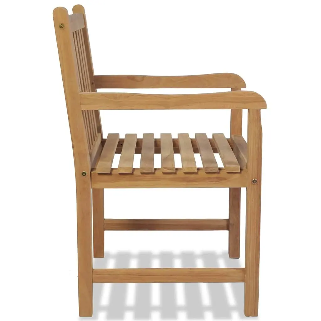 Outdoor Chairs 2 pcs Solid Teak Wood Garden Patio Seating Set Brown Rustic