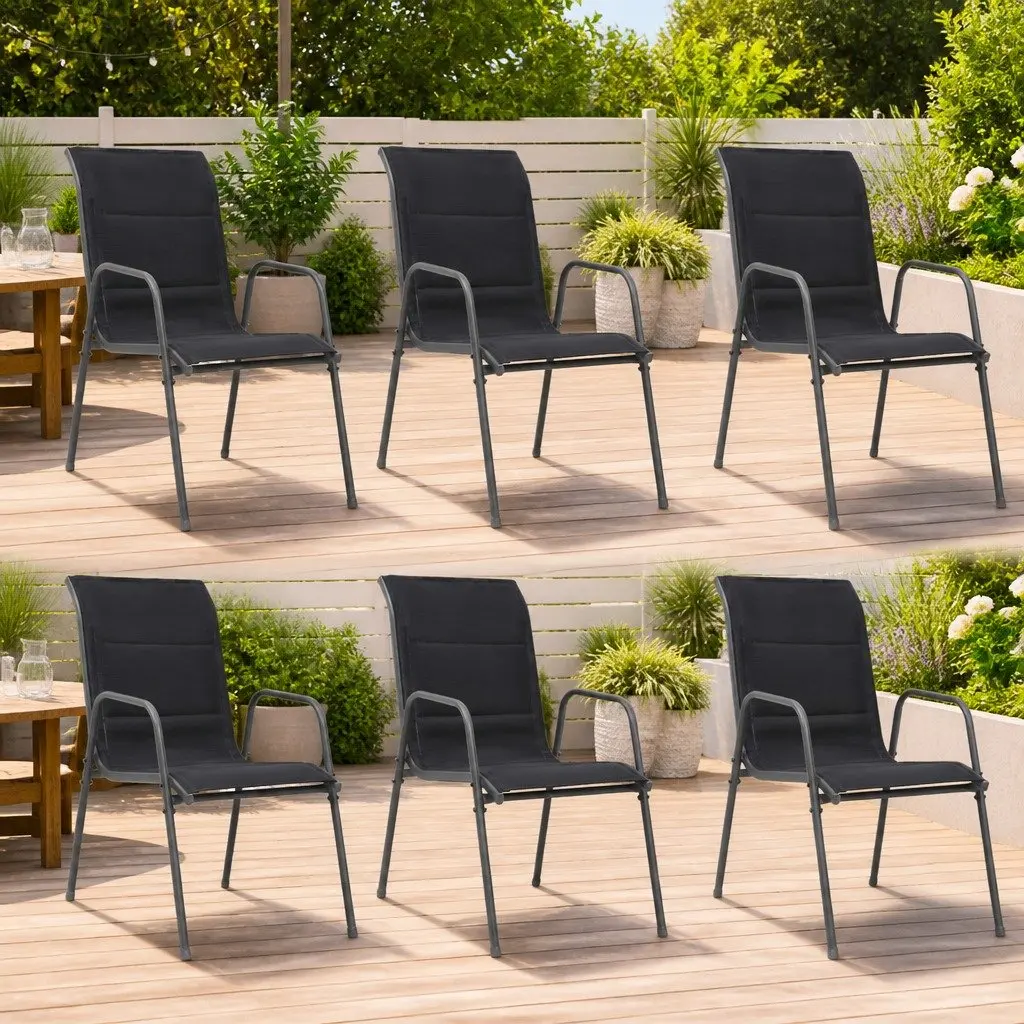 6-Piece Outdoor Dining Chairs Set