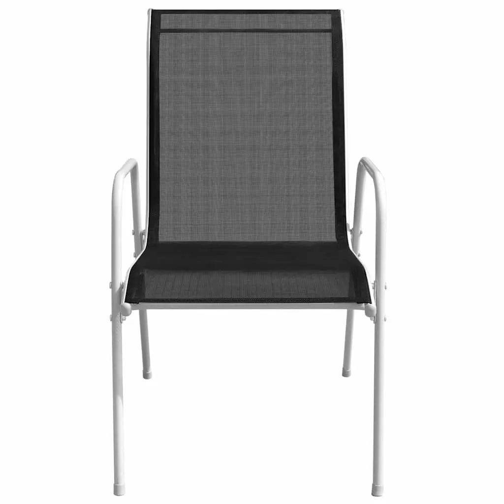 3 Piece Bistro Set Outdoor Garden Furniture Steel Frame Chairs Table Patio