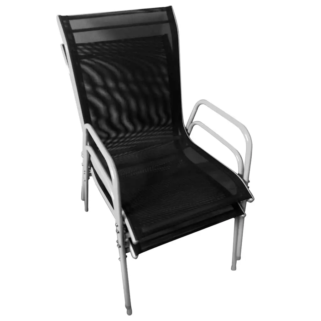 3 Piece Bistro Set Outdoor Garden Furniture Steel Frame Chairs Table Patio
