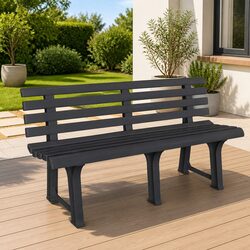 Garden Bench Specifications: 145.5cm, Anthracite Plastic
