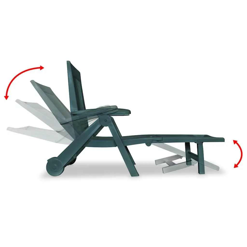 Sun Lounger with Footrest Foldable Reclining Outdoor Garden Patio Deck Chair