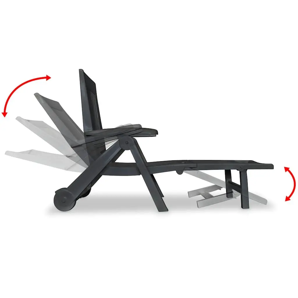 Sun Lounger with Adjustable Backrest and Footrest