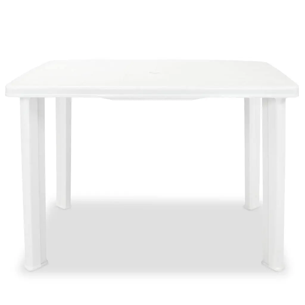 Outdoor Garden Dining Table White Plastic 101 x 68 x 72 cm