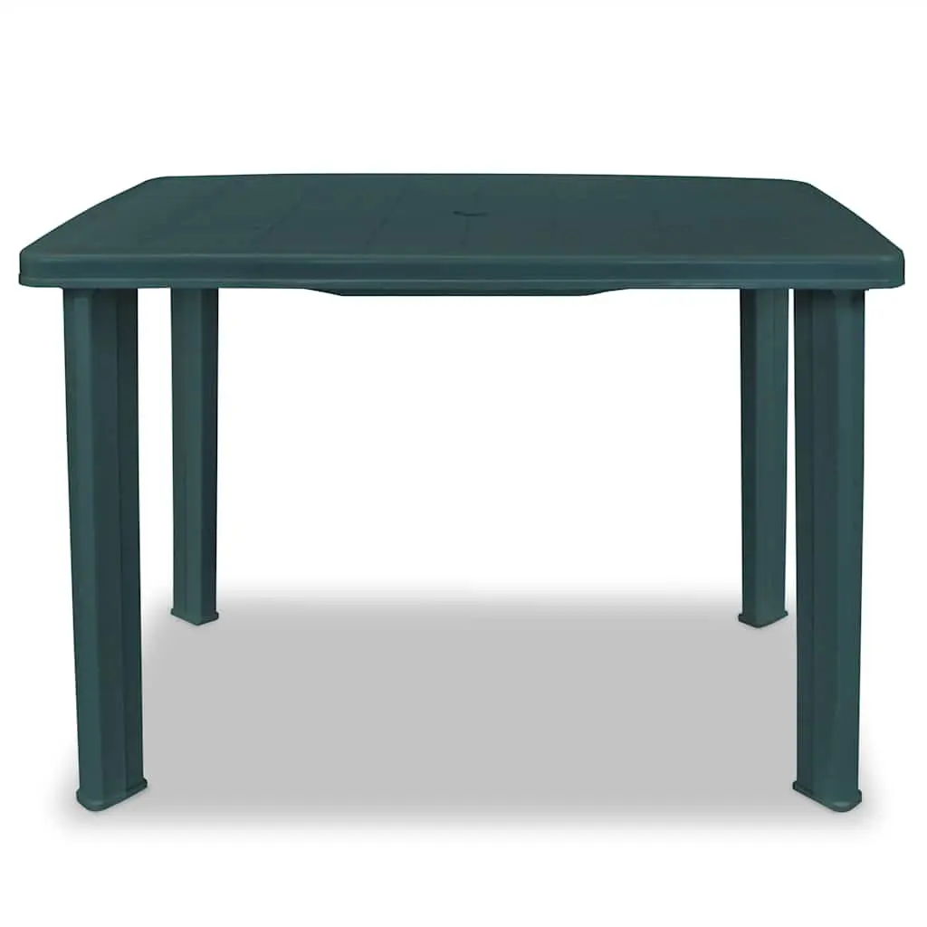Outdoor Garden Dining Table Weather Resistant Plastic Patio Furniture Green