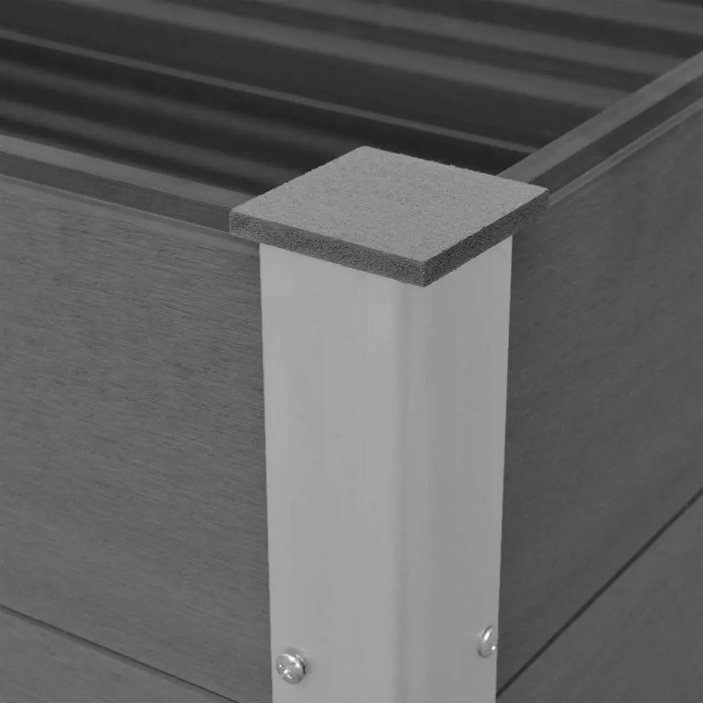 Garden Raised Bed Planter Outdoor Flower Box Plant Container 100x50x54cm Grey