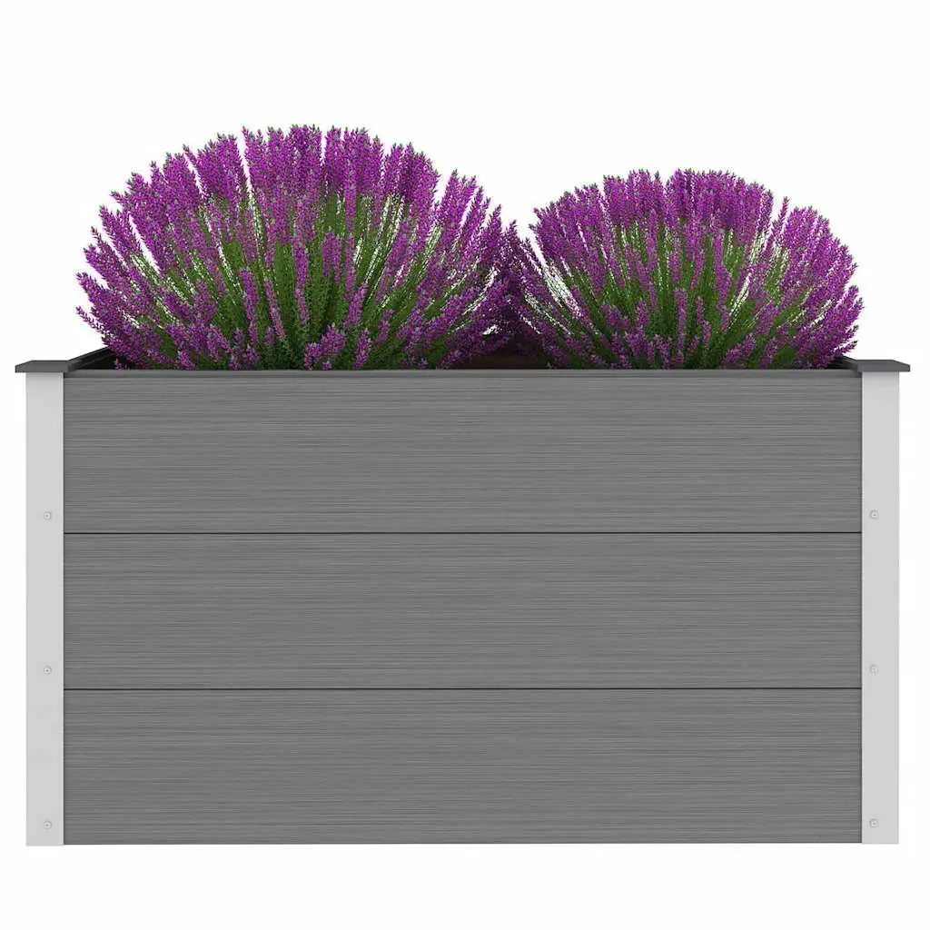 Garden Raised Bed Planter Outdoor Flower Box Plant Container 100x50x54cm Grey