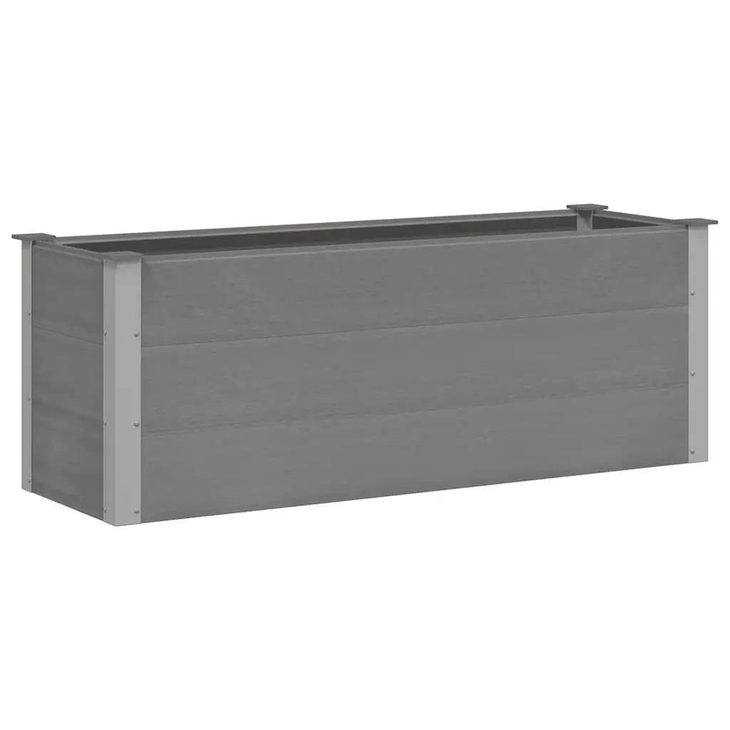 Garden Raised Bed Planter Outdoor Flower Plant Box 150x50x54cm Grey