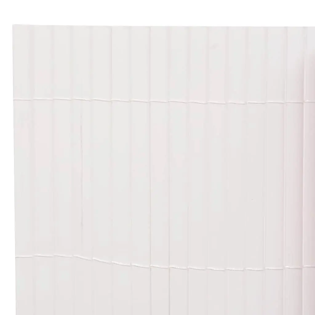 Double-Sided Garden Fence Panel Outdoor 90x300 cm White