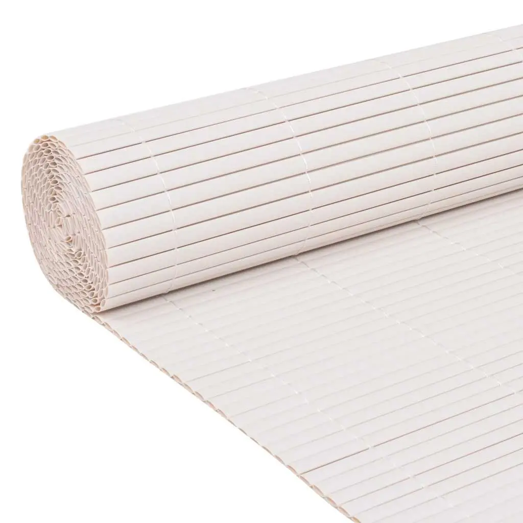 Double-Sided Garden Fence Panel Outdoor 90x300 cm White
