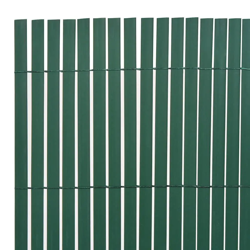Garden Fence Panel Outdoor Decorative Barrier 90 x 300 cm Green Double-Sided PVC
