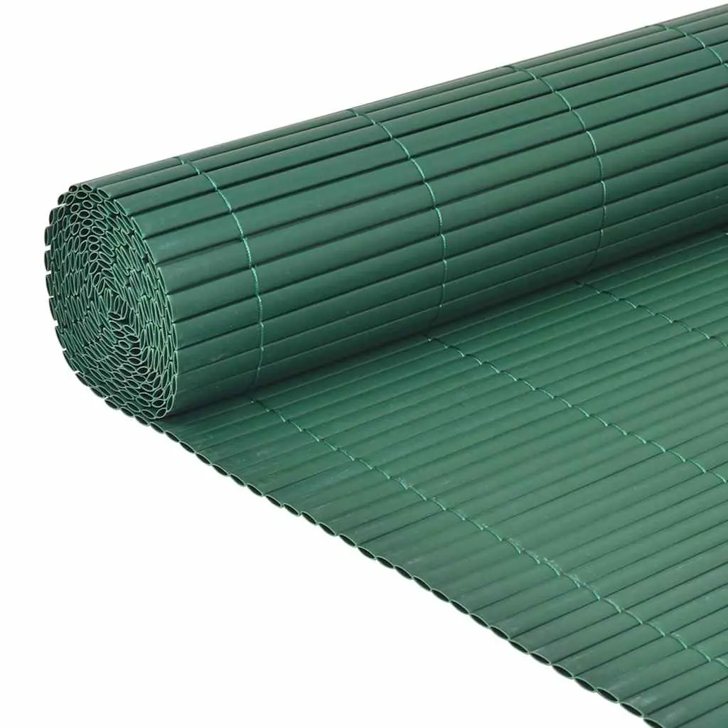 Garden Fence Panel Outdoor Decorative Barrier 90 x 300 cm Green Double-Sided PVC