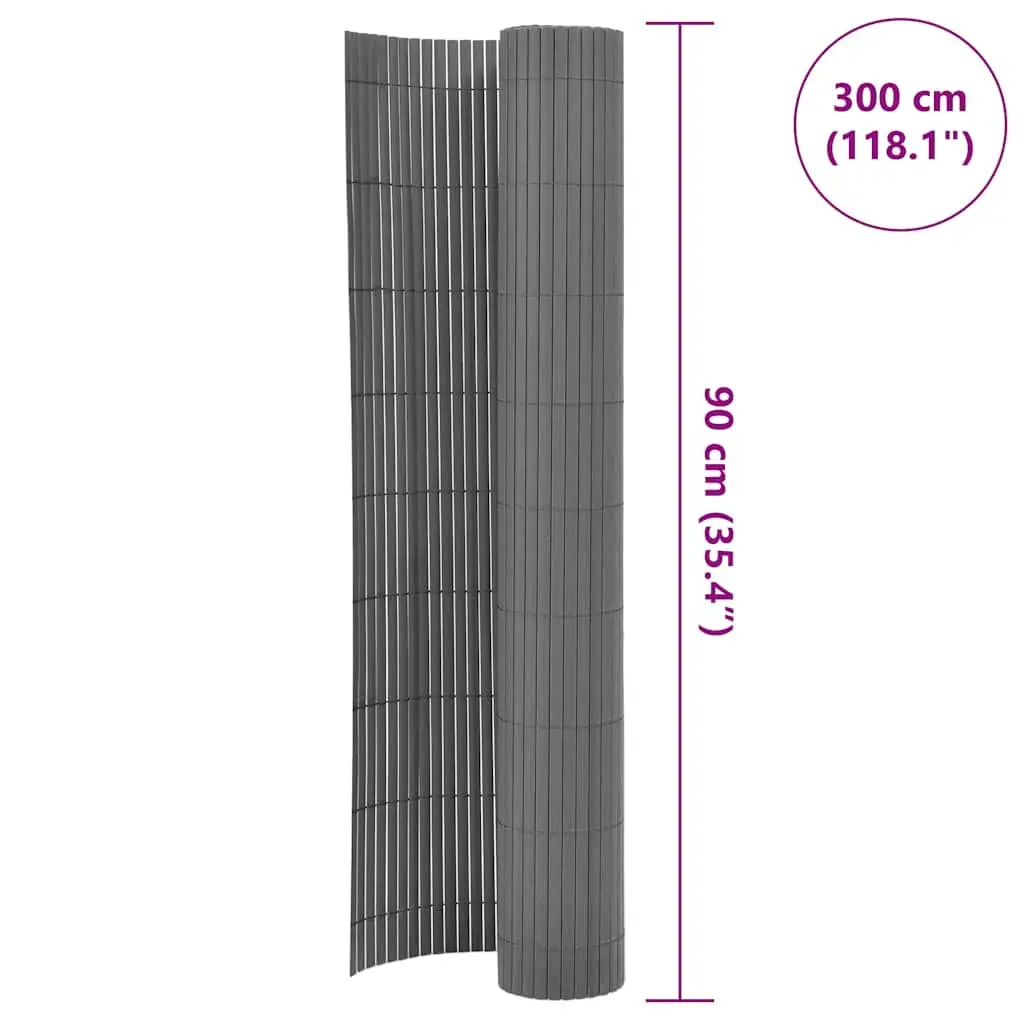 Garden Fence Panel Outdoor Screening Barrier Grey 90 x 300 cm