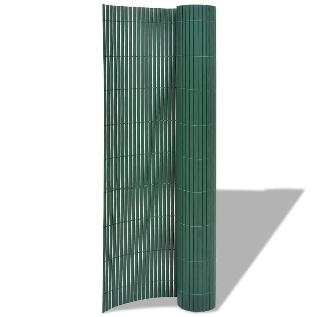 Double-Sided Garden Fence Panel Outdoor 90x500cm Green