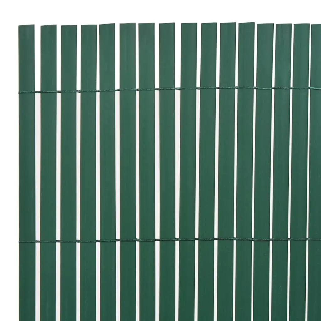 Double-Sided Garden Fence Panel Outdoor 90x500cm Green