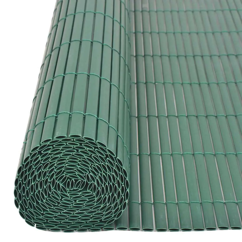 Double-Sided Garden Fence Panel Outdoor 90x500cm Green