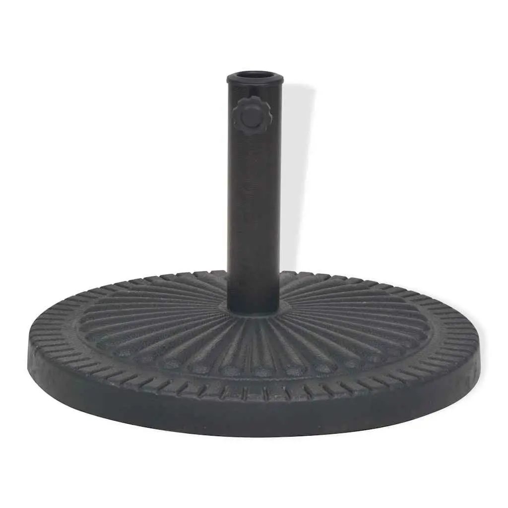 Parasol Base Outdoor Garden Umbrella Stand Black 57 mm with Locking Bolt and Adapters