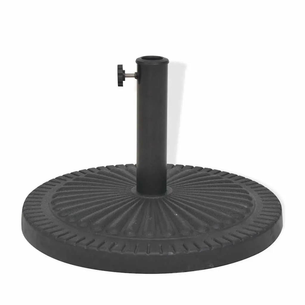 Parasol Base Outdoor Garden Umbrella Stand Black 57 mm with Locking Bolt and Adapters