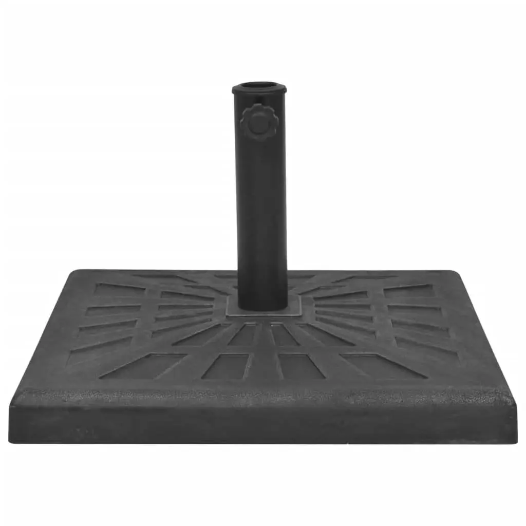 Parasol Base Square Resin Outdoor Umbrella Stand Locking Bolt Weather Resistant